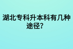 湖北专科升本科有几种途径？