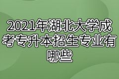 2021年湖北大学成考专升本招生专业有哪些