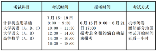 2021年7月网络教育统考安排已公布