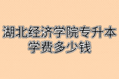 湖北经济学院专升本学费多少钱