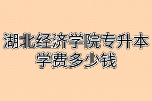 湖北经济学院专升本学费多少钱