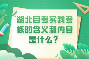 湖北自考实践考核的含义和内容是什么？