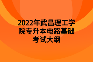 2022年武昌理工学院专升本大学语文考试大纲